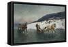 Sledge Ride on the Ice-Axel Hjalmar Ender-Framed Stretched Canvas