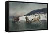 Sledge Ride on the Ice-Axel Hjalmar Ender-Framed Stretched Canvas