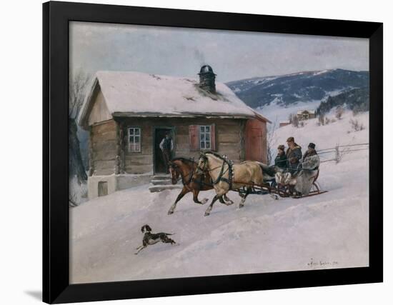 Sledge Riding, 1914-Axel Hjalmar Ender-Framed Giclee Print