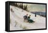 Sledge Riding and Skiing-Axel Hjalmar Ender-Framed Stretched Canvas