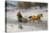 Sledge riding by Axel Hjalmar Ender-Axel Hjalmar Ender-Stretched Canvas