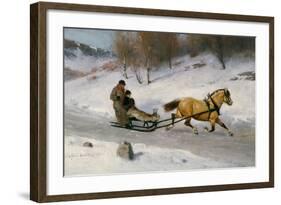 Sledge riding by Axel Hjalmar Ender-Axel Hjalmar Ender-Framed Giclee Print