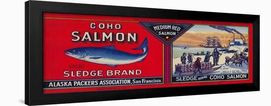Sledge Salmon Can Label - San Francisco, CA-Lantern Press-Framed Art Print