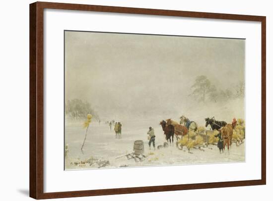 Sledges on the Ice, 1873-Arthur Nikutowski-Framed Giclee Print