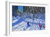 Sledging and Skiing Down the Trail, Morzine-Andrew Macara-Framed Giclee Print