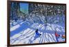 Sledging and Skiing Down the Trail, Morzine-Andrew Macara-Framed Giclee Print