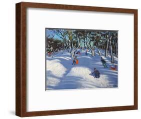 Sledging at Ladmanlow, 2012-Andrew Macara-Framed Giclee Print