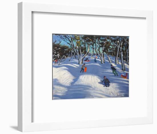 Sledging at Ladmanlow, 2012-Andrew Macara-Framed Giclee Print