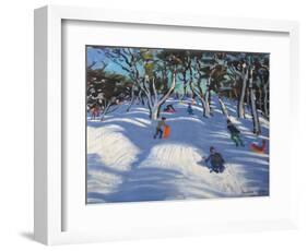 Sledging at Ladmanlow, 2012-Andrew Macara-Framed Giclee Print