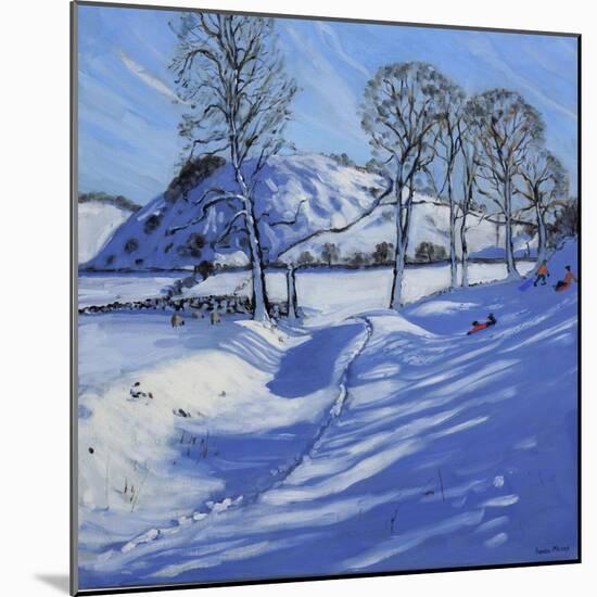 Sledging, Derbyshire Peak District, 2012-Andrew Macara-Mounted Giclee Print