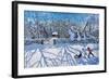 Sledging, Gambols Lane, Dovehead, High Peak, Derbyshire, 2021 (oil on canvas)-Andrew Macara-Framed Giclee Print