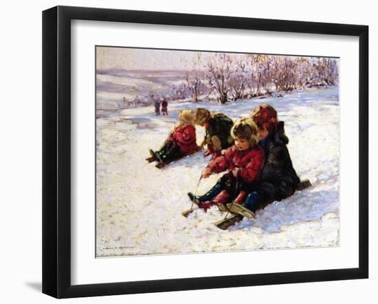 Sledging II-Paul Gribble-Framed Giclee Print