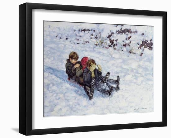 Sledging III-Paul Gribble-Framed Giclee Print