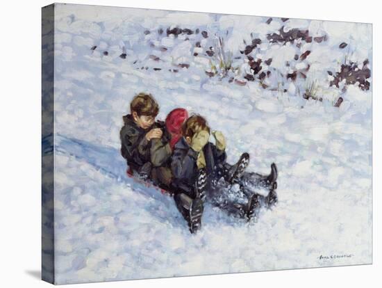 Sledging III-Paul Gribble-Stretched Canvas