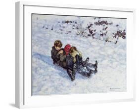 Sledging III-Paul Gribble-Framed Giclee Print