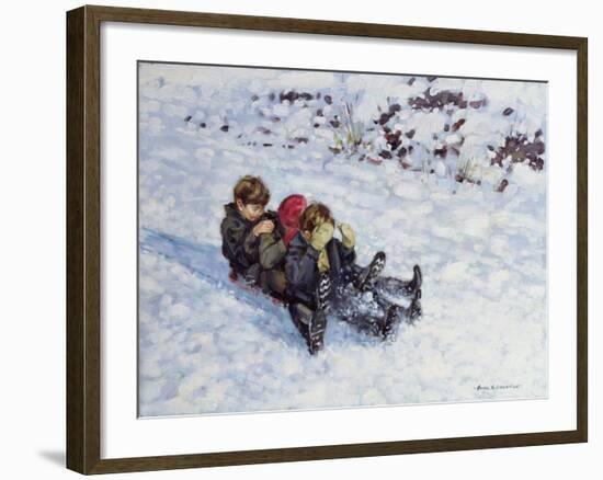 Sledging III-Paul Gribble-Framed Giclee Print