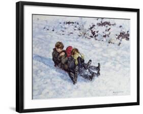 Sledging III-Paul Gribble-Framed Giclee Print