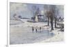 Sledging on a Frozen Pond-Peder Mork Monsted-Framed Giclee Print