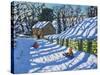 Sledging Upper Hulme Leek  2020 (oil on canvas)-Andrew Macara-Stretched Canvas