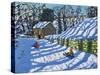 Sledging Upper Hulme Leek  2020 (oil on canvas)-Andrew Macara-Stretched Canvas