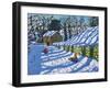 Sledging Upper Hulme Leek  2020 (oil on canvas)-Andrew Macara-Framed Giclee Print