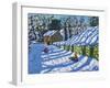 Sledging Upper Hulme Leek  2020 (oil on canvas)-Andrew Macara-Framed Giclee Print