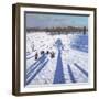 Sledging,Wollaton Park ,2017,(oil on canvas)-Andrew Macara-Framed Giclee Print