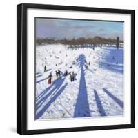 Sledging,Wollaton Park ,2017,(oil on canvas)-Andrew Macara-Framed Giclee Print