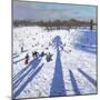 Sledging,Wollaton Park ,2017,(oil on canvas)-Andrew Macara-Mounted Giclee Print