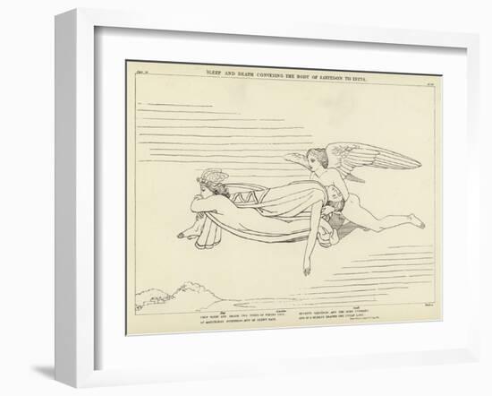 Sleep and Death Conveying the Body of Sarpedon to Lycia-John Flaxman-Framed Giclee Print