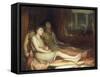 Sleep and his Half-Brother Death-John William Waterhouse-Framed Stretched Canvas