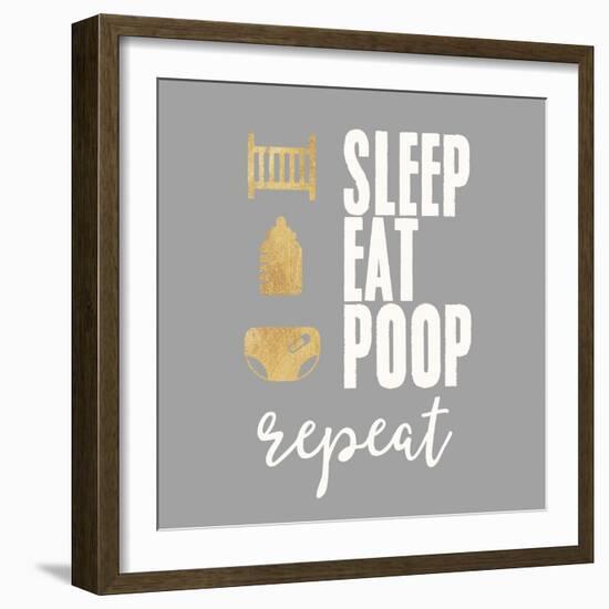 Sleep, Eat, Poop-Evangeline Taylor-Framed Art Print