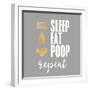 Sleep, Eat, Poop-Evangeline Taylor-Framed Art Print