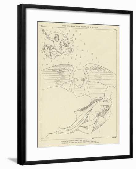 Sleep Escaping from the Wrath of Jupiter-John Flaxman-Framed Giclee Print