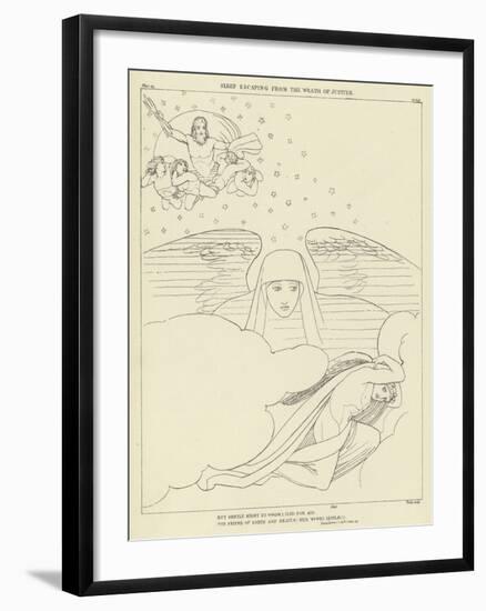 Sleep Escaping from the Wrath of Jupiter-John Flaxman-Framed Giclee Print