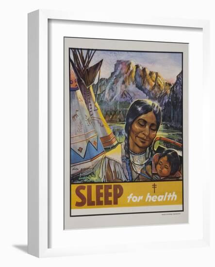 Sleep for Health Poster-null-Framed Giclee Print