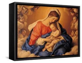 Sleep of the Infant Jesus-Giovanni Battista Salvi da Sassoferrato-Framed Stretched Canvas