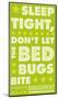 Sleep Tight, Don't Let the Bedbugs Bite (green & white)-John W^ Golden-Mounted Art Print