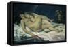 Sleep-Gustave Courbet-Framed Stretched Canvas