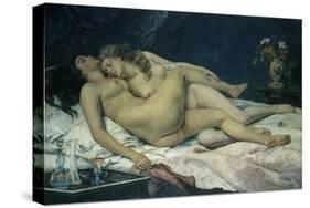 Sleep-Gustave Courbet-Stretched Canvas