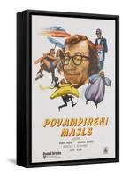 Sleeper, (aka Povampireni Majls), Yugoslavian poster, Woody Allen, 1973-null-Framed Stretched Canvas