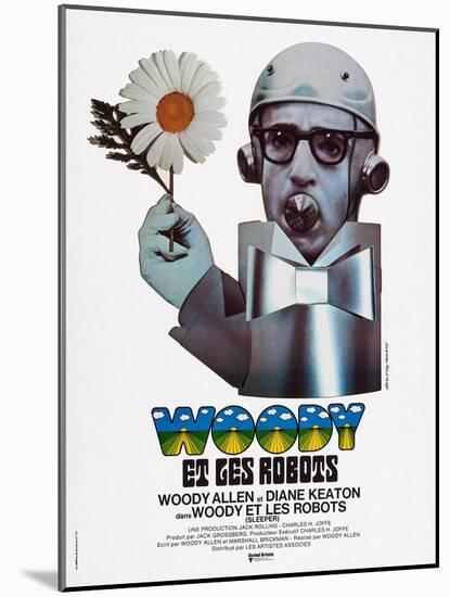 Sleeper, (aka Woody Et Les Robots), French Poster Art, Woody Allen, 1973-null-Mounted Art Print