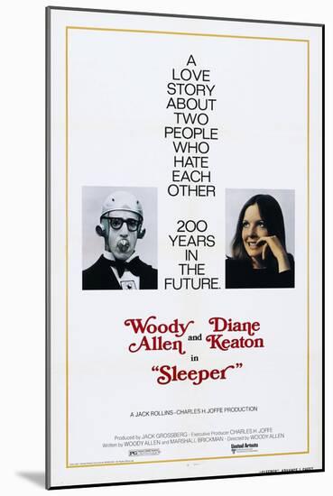 Sleeper, US poster, Woody Allen, Diane Keaton, 1973-null-Mounted Art Print