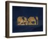 Sleeping African Elephants (Loxodonta Africana), Two Adults and Offspring, Masai Mara, Kenya-Martin Dohrn-Framed Photographic Print