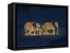 Sleeping African Elephants (Loxodonta Africana), Two Adults and Offspring, Masai Mara, Kenya-Martin Dohrn-Framed Stretched Canvas