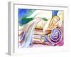 Sleeping Angel in Heaven-sylvia pimental-Framed Art Print