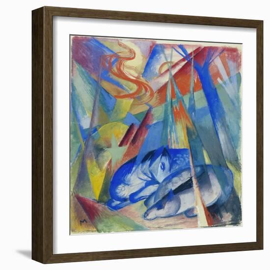 Sleeping Animals, 1913-Franz Marc-Framed Giclee Print