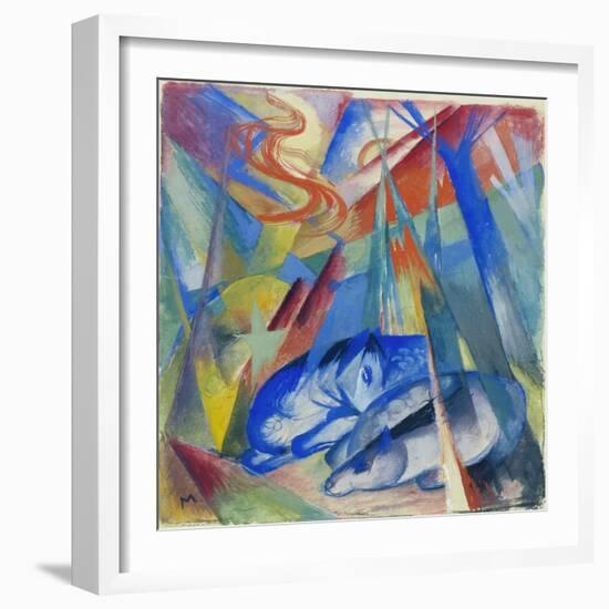 Sleeping Animals, 1913-Franz Marc-Framed Giclee Print