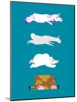 Sleeping Animals Set 3. Unicorn and Polar Bear. Cow and Llama. Wild Animal Sleeps. Sleepy Beast-popaukropa-Mounted Art Print