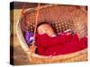 Sleeping Baby in Hanging Basket, Hue, Vietnam-Keren Su-Stretched Canvas